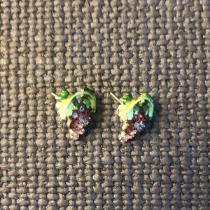 Earrings grape leaves purchased in wine country